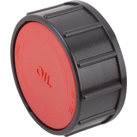 KIPP Cap D1=M60X2 Thermoplastic, Black, For Filler Necks, Comp:Red, D=67, 5 K0456.676020